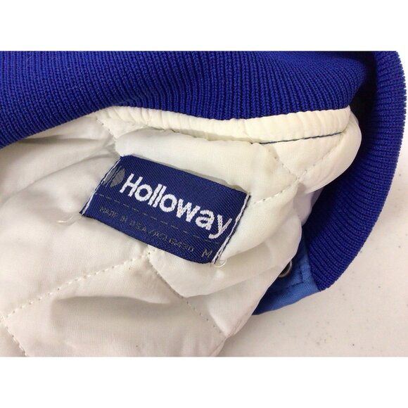 Vintage Satin Bomber Jacket Wildcats Busing Mens Medium - Picture 6 of 8